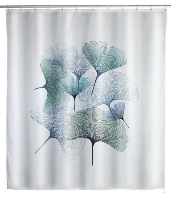 Darmowa Dostawa - Zasłona prysznicowa 200x180 cm biała-wielokolorowy Wenko Gingko 24344100
