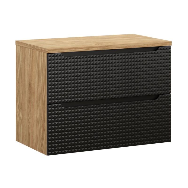 Zestaw mebli łazienkowych Comad Luxor Black 80cm z blatem 1szt