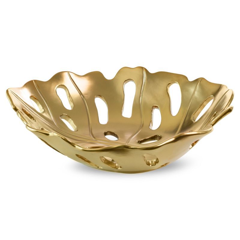 Patera ceramiczna Eurofirany 37 x 30 x 10 cm złota 1 szt.