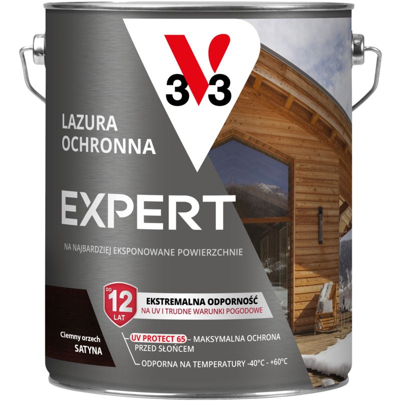 Lazura ochronna V33 Expert ciemny orzech 5 l