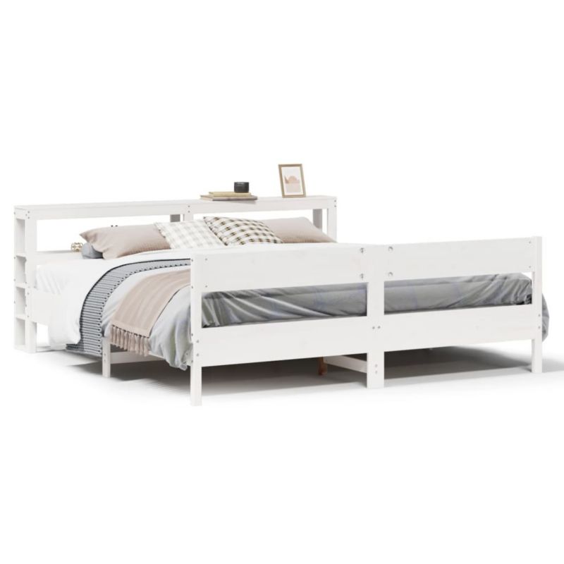 Łóżko drewniane WaszeMeble 200x200 cm białe WM-3306175 1 szt.