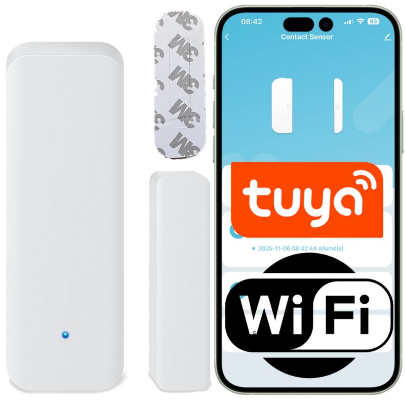 Czujnik Tuya otwarcia drzwi i okna WiFi Smart 1szt.