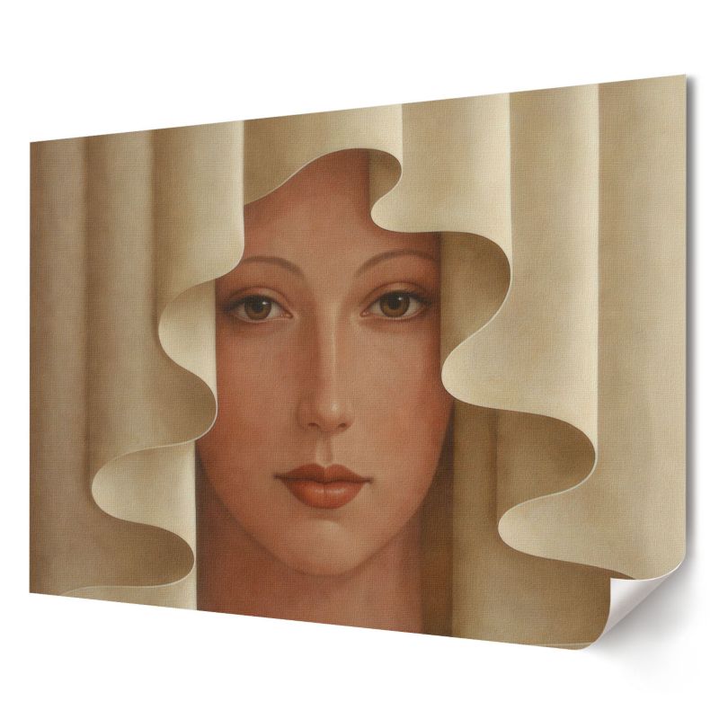 Plakat canvas Wallfluent Format A4 Twarz za zasłoną Formacja Artystyczna Manufaktura Sztuki 1 szt.