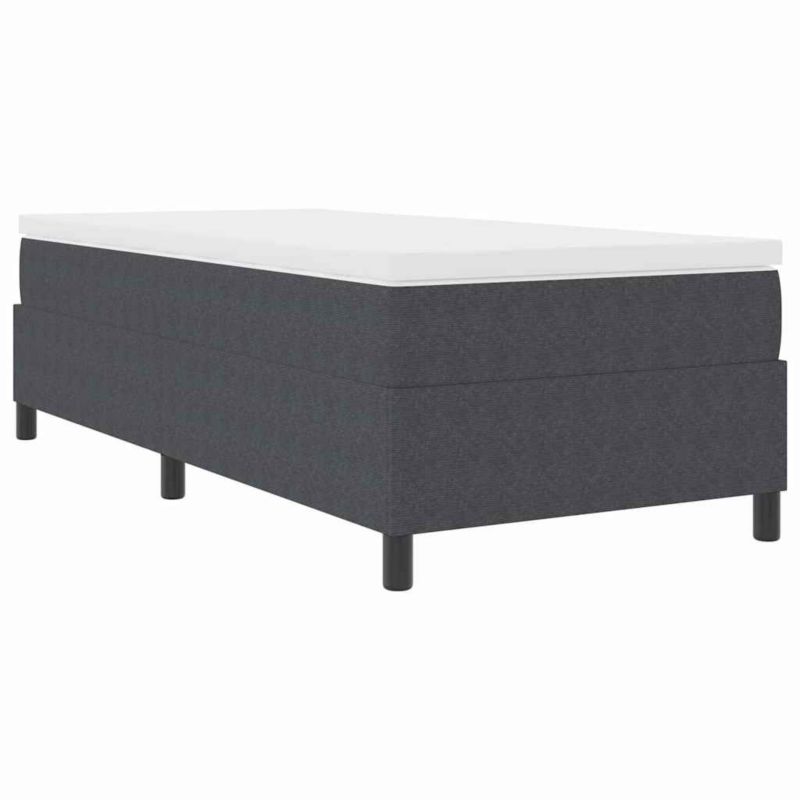 Łóżko z materacem WaszeMeble 90x200 cm Ciemnoszary i biały sztruks WM-3337443 1 szt.