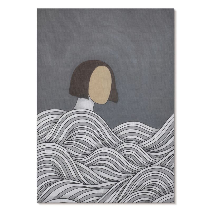 Plakat na Płótnie Tulup 29,7x42 cm (A3) Postać w falach Do salonu, sypialni, biura 1 szt.