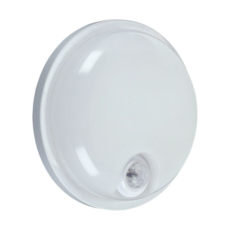 Okrągła lampa zewnętrzna LED (plafoniera) z cz ruchu STRUHM ELIAS LED C PIR 15W WHITE NW biała barwa św. neutralna biała - 1 szt.