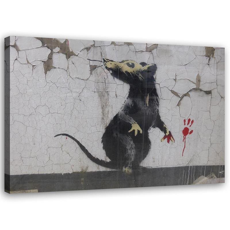 Obraz na płótnie Feeby Banksy Łapa szczura 45x30cm 1szt