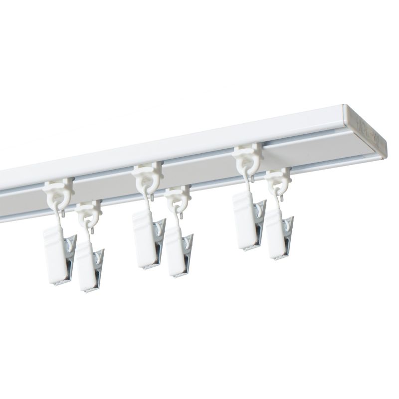 Szyna sufitowa SLIM KLIK Kowalski 2-torowa aluminiowa biała 430 cm z żabkami 1 kpl.