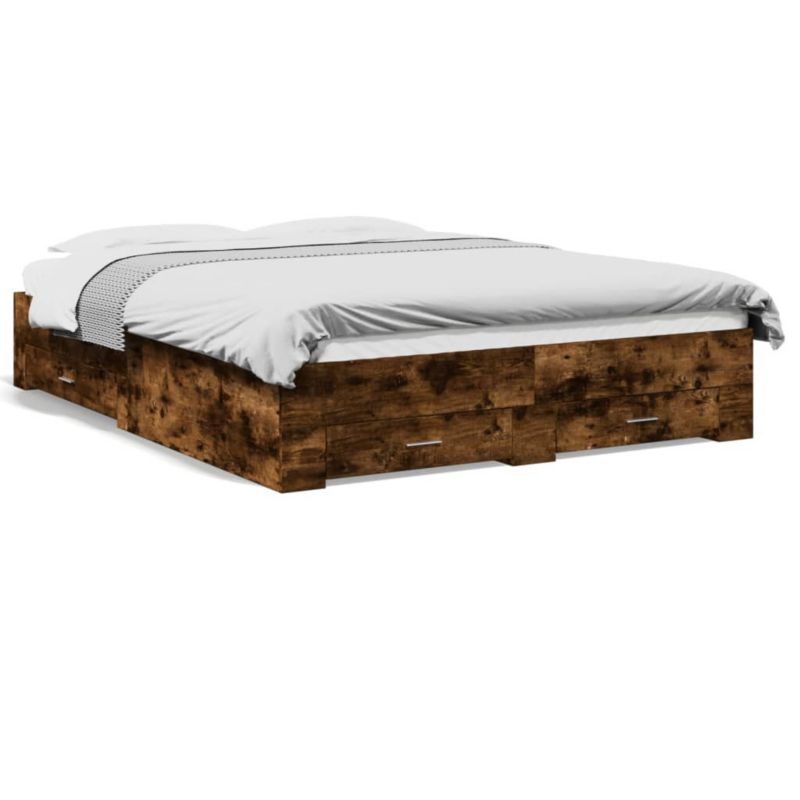 Łóżko drewniane WaszeMeble 150x200 cm brązowe WM-3280381 1 szt.