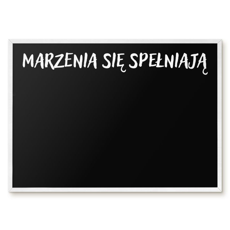 Tablica Na Magnesy Z Wakacji Tulup 70x50 cm Marzenia się spełniają 5 - Biała rama Do salonu, sypialni 1 szt.