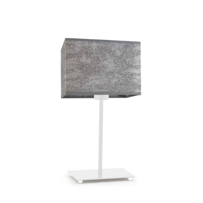Lampka Nocna Volta Light Factory Moto Abażur Biały/Beton Prostokąt 1xE27 1szt.