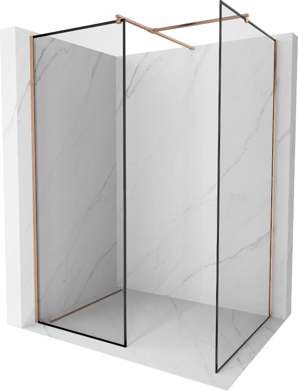 Ścianka prysznicowa walk-in Mexen Kioto czarny wzór 110x80 cm 800-110-202-65-70-080 1 szt.