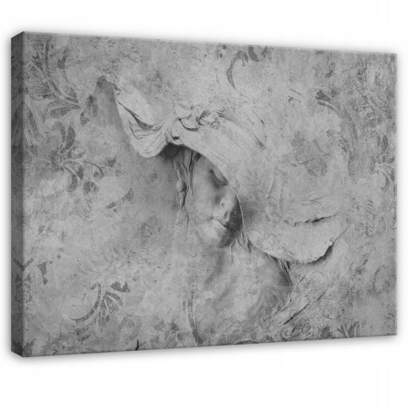 Obraz WALLARENA Do Sypialni Salonu Na Płótnie Kobieta Abstrakcja Beton Szary 100x70 cm PP14685O1 1 szt.