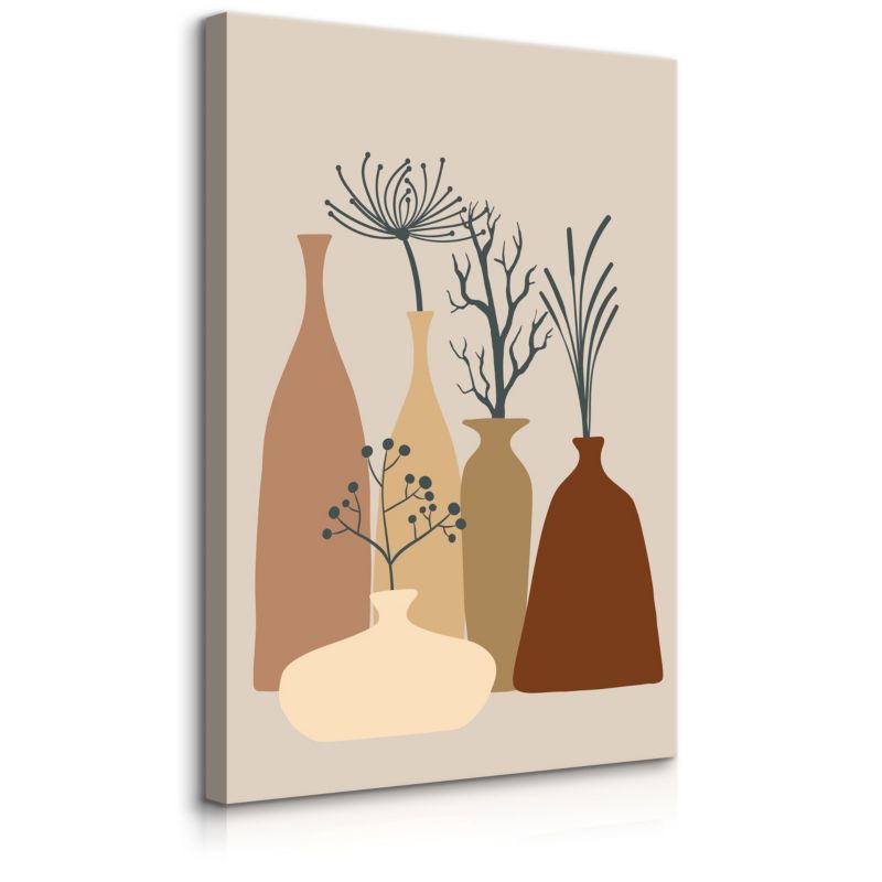 Obraz Muralo Na Płótnie Rośliny Styl Boho Minimalizm Martwa Natura 20x30 cm 1 szt.
