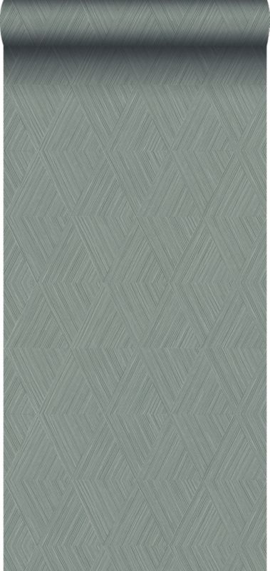 Tapeta Origin Wallcoverings graficzny motyw 3D zielonoszarym 50 x 900 cm - 1 rol.