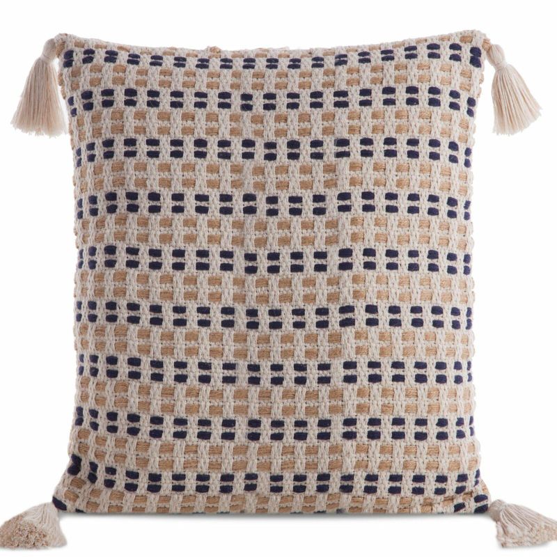 Poszewka Boho 9B Eurofirany dekoracyjna 45x45 cm Beżowa Frędzle 1 szt.