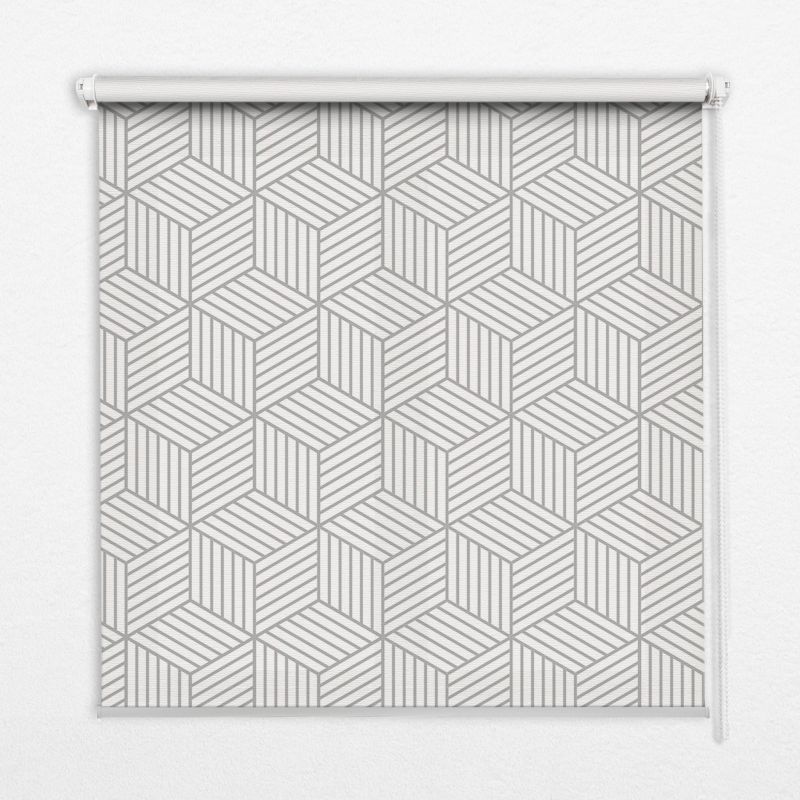 Roleta Z Nadrukiem Tulup 100x100 cm Kostki 3D Montaż do ściany/sufitu 1 szt.