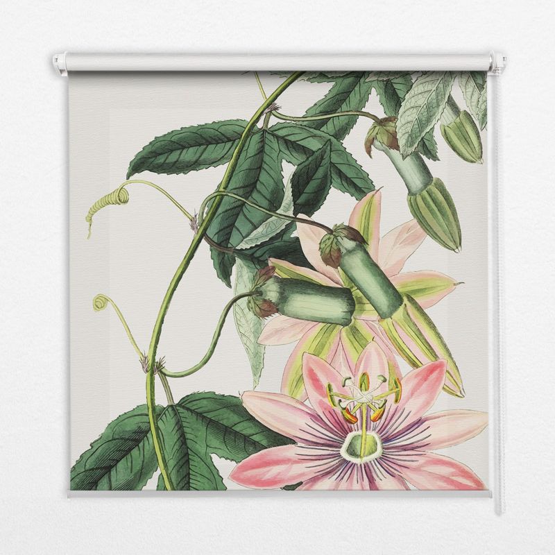 Osłona Okienna Tulup 140x140 cm Różowy Kwiatek Montaż do ściany/sufitu 1 szt.
