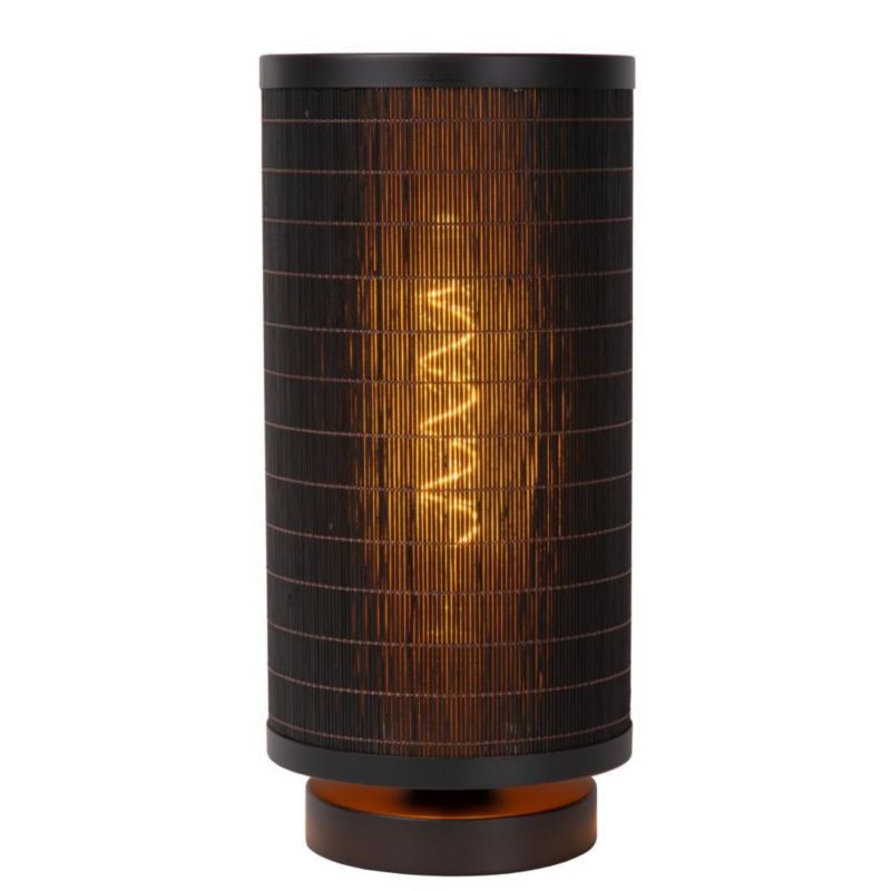 Lampa stołowa z abażurem Lucide Tagalog czarna 1xE27x40W IP20 wym:31,5x15x15cm - 1 szt.