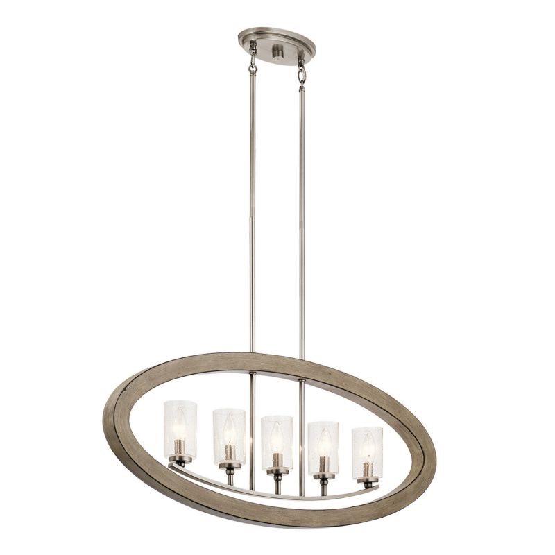 Lampa wisząca Kichler Grand Bank 4929 postarzana antyczna szarość nad stół 5xE14 x 40W 1 szt.