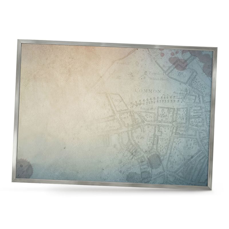 Tablica magnetyczna ozdobna ArtPrintCave 70x50 Stara mapa w srebrnej ramie 1szt