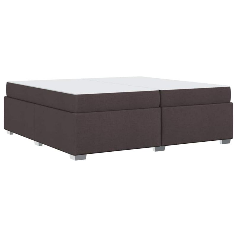 Łóżko z materacem WaszeMeble 200x200 cm Ciemny brąz tkanina WM-3399211 1 szt.