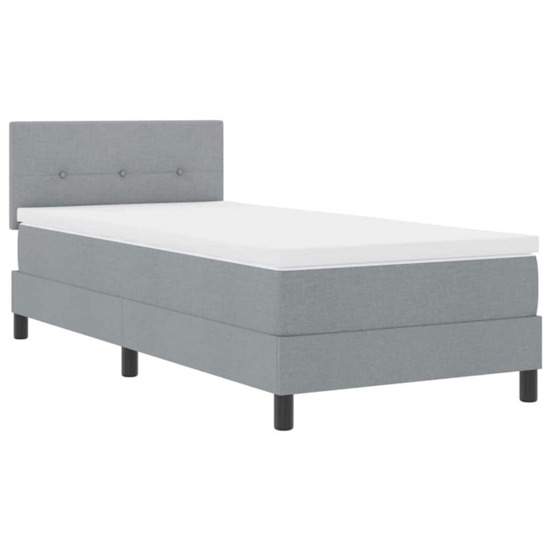 Łóżko z materacem WaszeMeble 90x200 cm jasnoszary WM-3338657 1 szt.