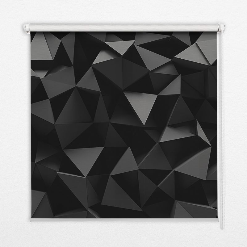 Roleta Dekoracyjna Tulup 70x140 cm Czarne Origami Montaż do ściany/sufitu 1 szt.
