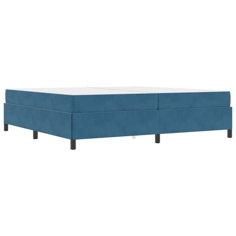 Łóżko z materacem WaszeMeble 200x220 cm Ciemnoniebieski tkanina WM-3399088 1 szt.