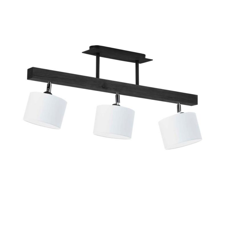 Lampa wisząca Volta Light Factory żyrandol plafon z abażurem walec Biały/czarny BONITA P3 1szt.