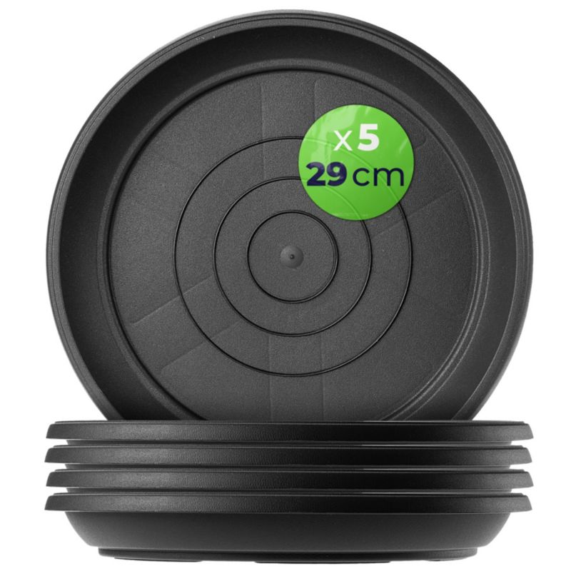 Podstawka KADAX do doniczek okrągła 29 cm antracyt 5 szt.