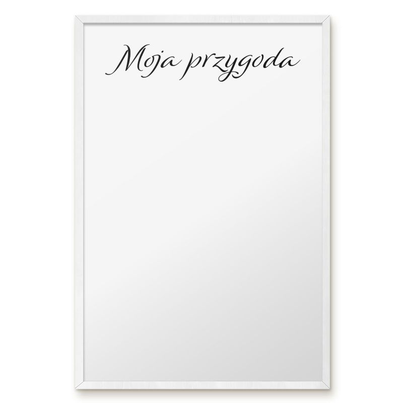 Tablica Magnetyczna Do Biura Tulup 40x60 cm Moja przygoda 4 - Biała rama Do salonu, sypialni 1 szt.