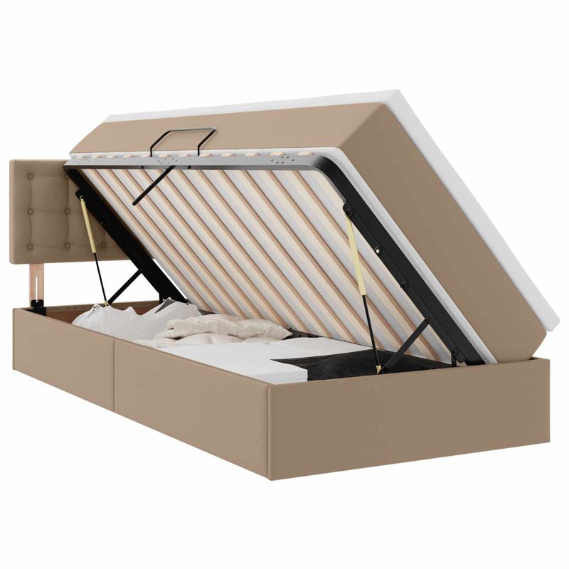 Łóżko Kontynentalne WaszeMeble z Materacem 90x190 cm Brązowe WM-3371012 1 szt.