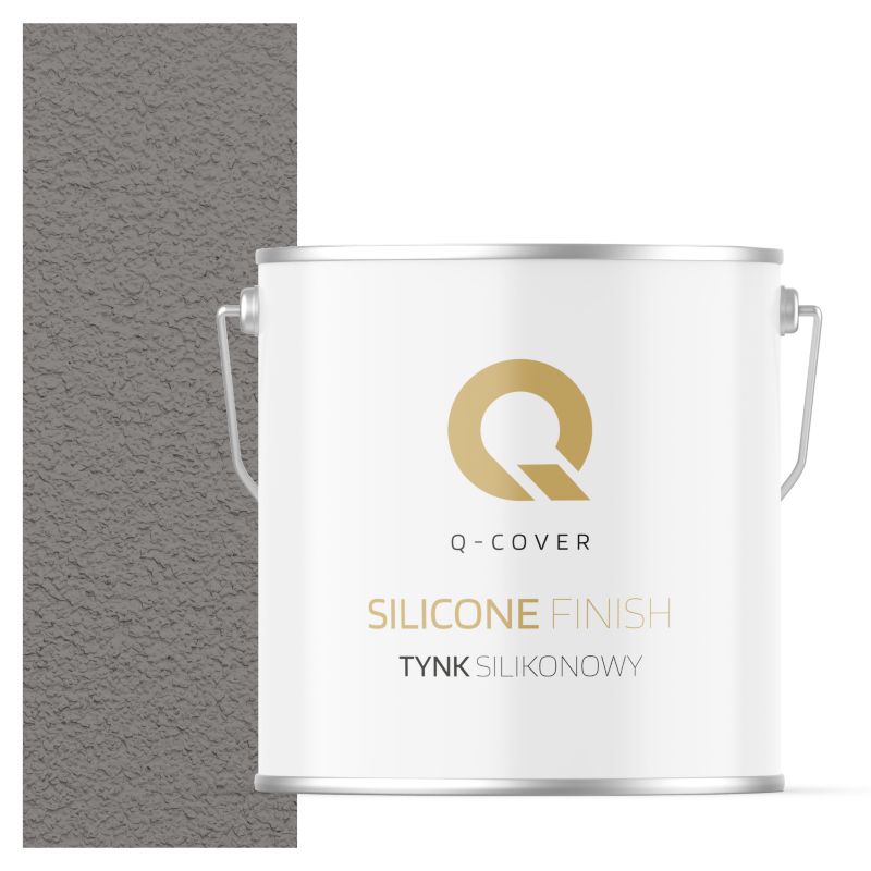 Tynk Silikonowy Elewacyjny Baranek 3.0mm Q-Cover Szary ciemny chłodny F275 7KG