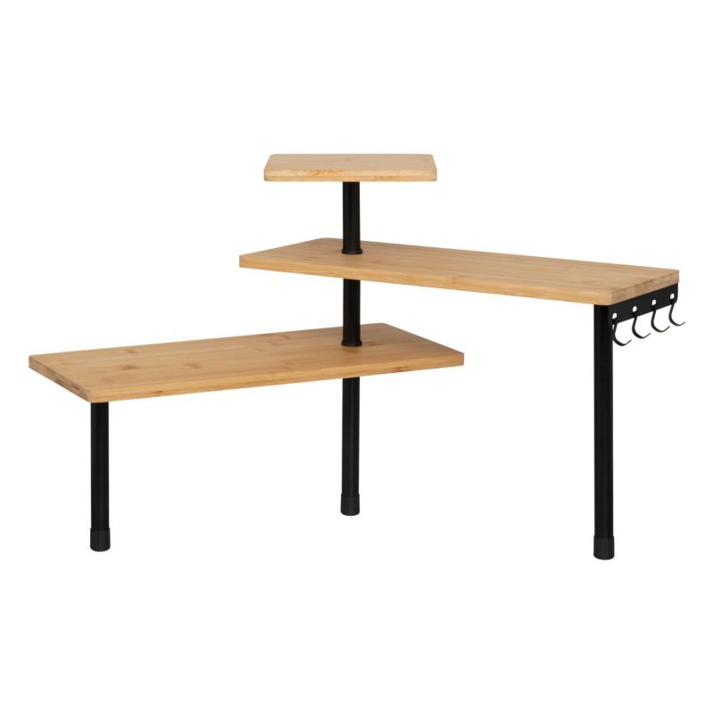 Narożna półka kuchenna 3 poziomy BLACK 5Five Simply Smart brązowa 43 cm 1 szt.
