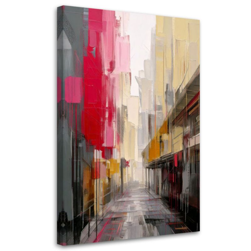 Obraz nowoczesny Feeby Miasto Ulica Akwarela Perspektywa 80x120cm 1szt