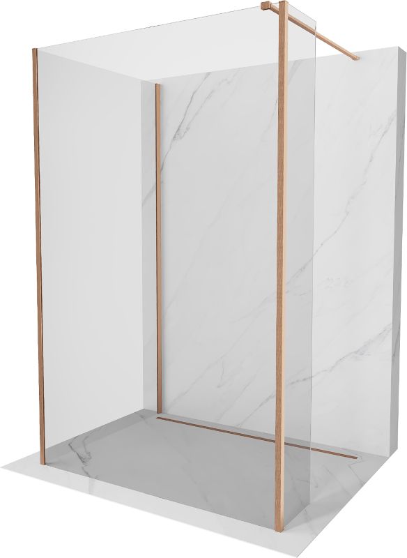 Ścianka prysznicowa walk-in Mexen Kioto miedź szczotkowana 130x75x40 cm 800-130-075-221-65-00-040 1 szt.