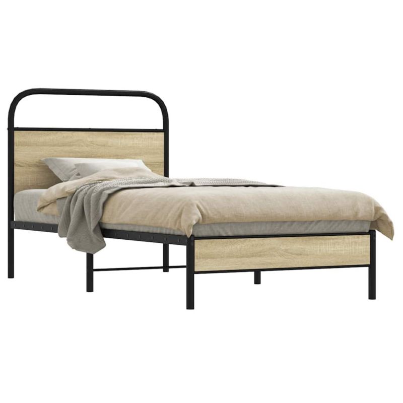 Łóżko metalowe WaszeMeble 75x190 cm brązowe WM-4100400 1 szt.