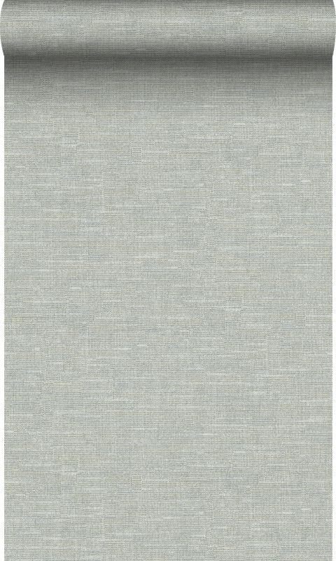 Tapeta Origin Wallcoverings lniana tekstura niebieskoszarym 53 cm x 10.05 m - 1 rol.