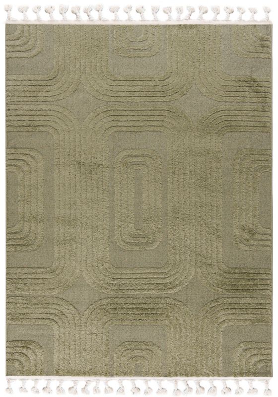 Dywan Wewnętrzny Pisa Riva Prostokąt Mazovia 140x200 cm Zielony Motyw Geometryczny 1 szt.