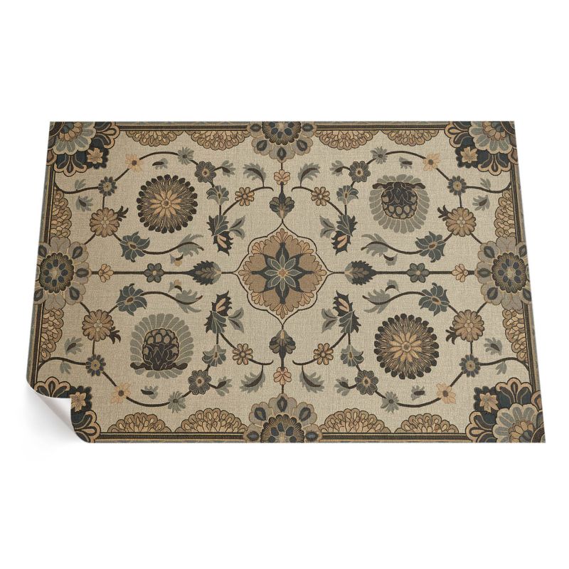 Dywan Winylowy Zewnętrzny ArtPrintCave 60x90 cm Ozdobne kwiaty i rośliny w stylu vintage 1 szt.