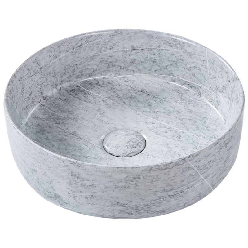 Umywalka nablatowa Gudar Szary efekt betonu 37 cm Ceramika 1 szt.