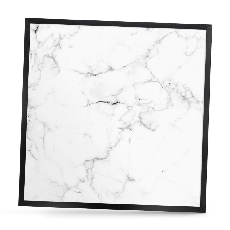 Magnetyczna tablica ozdobna ArtPrintCave 50x50 Marmur wzór w czarnej ramie 1szt