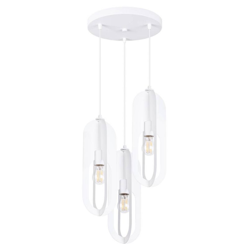 Lampa wisząca Sollux Lighting Nicus 3646 biała nowoczesna 3xE27 x 1 szt.