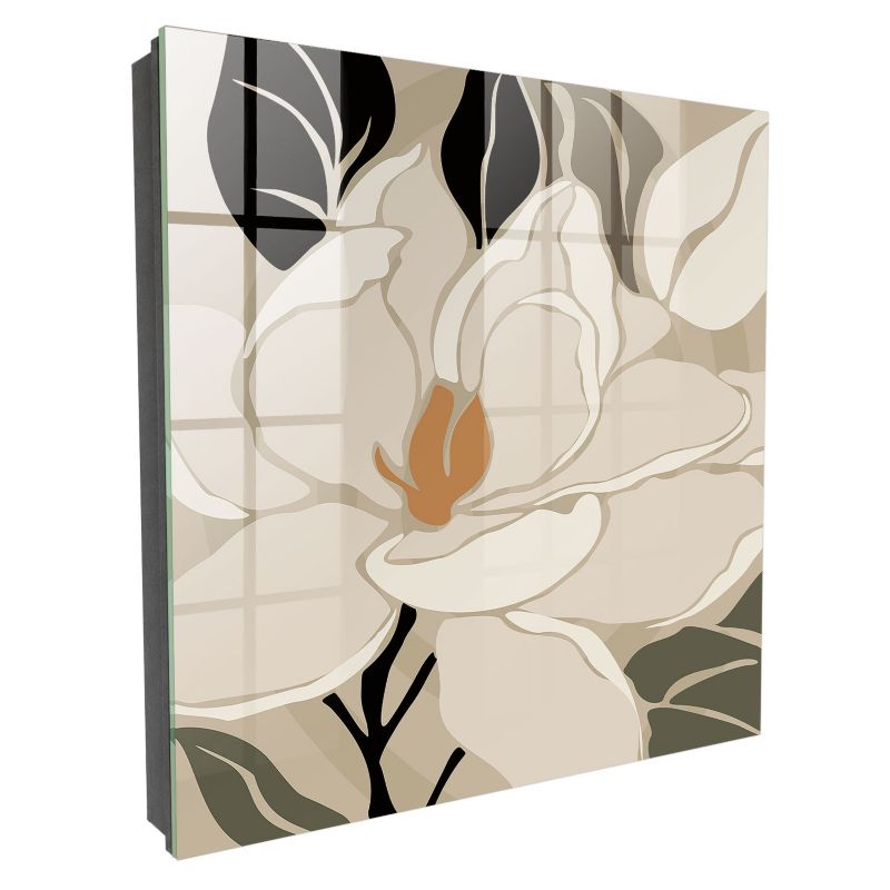 Pudełko Na Klucze Tulup 30x30 cm Roślinna elegancja 1 - Czarna - Otwierana na prawo 1 szt.
