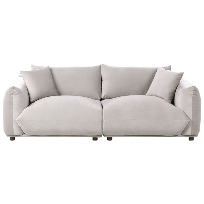 Sofa dla 3 osób Luvos Welur Beżowoszary 1 szt.