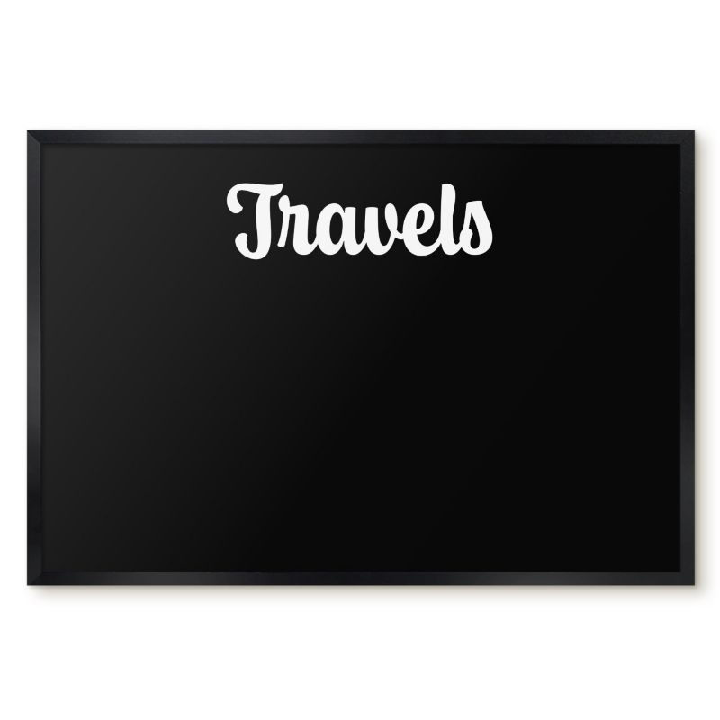 Magnetyczna Tablica Ścienna Tulup 60x40 cm Travels 6 - Czarna rama Do salonu, sypialni 1 szt.