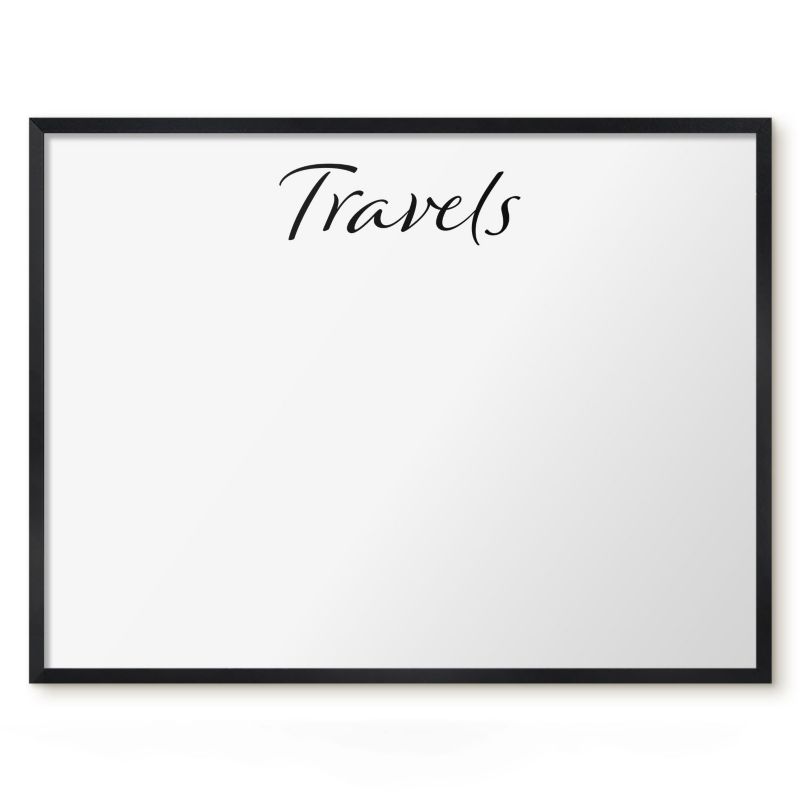 Tablica Magnetyczna W Ramie Tulup 80x60 cm Travels 4 - Czarna rama Do salonu, sypialni 1 szt.