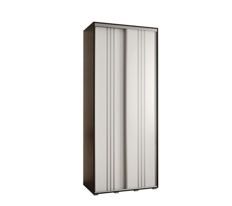 Szafa przesuwna Abiks DAVOS 6 wysoka szer.120cm gł.60cm czarny/biały/srebrny 1szt.