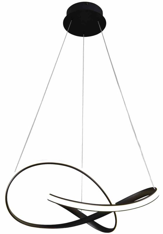 Żyrandol Milagro Cappio 7718 czarno-biały szerokość 60 cm wbudowany LED 36W 1 szt.
